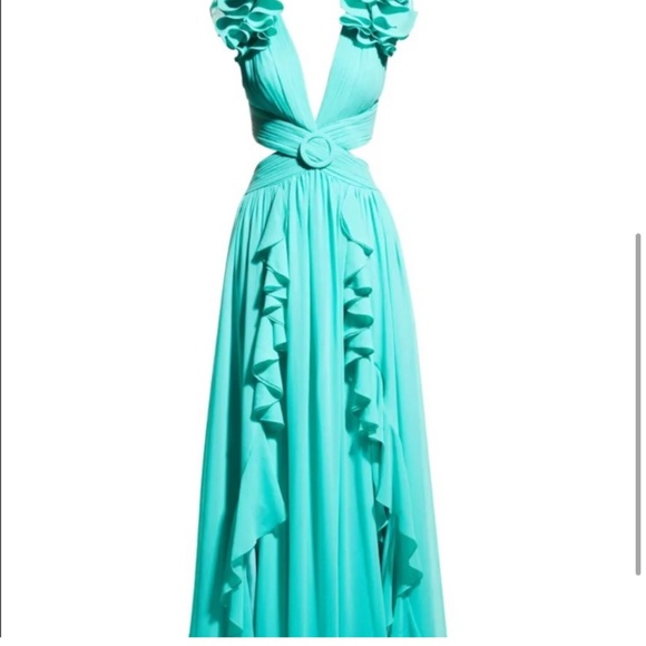 Flutter-Sleeve Ruffle Maxi Dress size 8 new - Picture 4 of 9